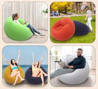 Canapé gonflable multifonctionnel portable grand et confortable en PVC pliable pour la maison et l'extérieur