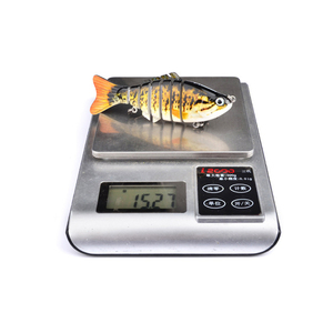 <span class=keywords><strong>Leurre</strong></span> de pêche multi-articulé à coulée lente pour eau douce et eau salée, appât réaliste de 100 mm pour la pêche au bar, à la truite, au crappie et au walleye - Product Image 3