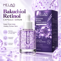 Sérum Visage Anti-Âge au Bakuchiol et Rétinol en Capsules, Peptides, Lisse les Rides et Ridules, Doux pour Peaux Sensibles, Marque Blanche