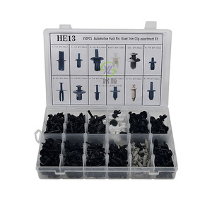 Kit d'assortiment de 350 rivets et clips de fixation pour carrosserie et intérieur automobile Smooth Sailing HE13 - Product Image 1