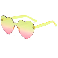 HOOJOKER Lunettes Cœur Bicolores Jour de l'Indépendance Américaine, Modèle en Plastique D-960, Accessoires Amusants et Festifs