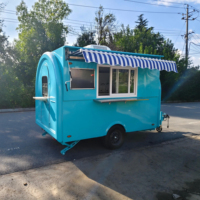 Camion de restauration extérieur en acier inoxydable pour pizzas, barbecues, hot-dogs et fast-food