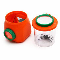 Loupe d'observation d'insectes pour enfants 3x-6x 50mm à double vision, lentilles en plastique acrylique, jouet éducatif pour l'exploration de la nature en extérieur