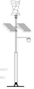Lámpara Solar Impermeable para Calle, <span class=keywords><strong>Luz</strong></span> de Jardín Exterior Alimentada por Energía Solar - Product Image 2