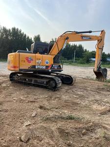 Excavatrices Sany de marque chinoise 135 mini pelleteuse sur chenilles Sany 13 tonnes 14 tonnes d'occasion à bas prix avec godet pour moteur Kubota - Product Image 5