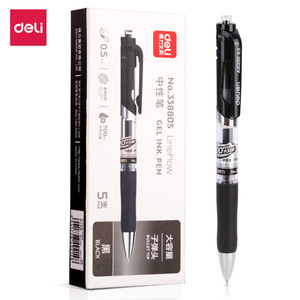 Deli Gel <b>Pen</b> 0.5mm Bullet Tip Black Ink Office School Writing <b>Pen</b> - Product Image 1