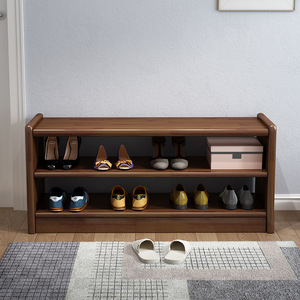Shoe Rack <b>Bench</b> With Cushion Storage For Entryway Home Use Solid Wood Long <b>Bench</b> For Sitting And Changing Shoes - Product Image 3