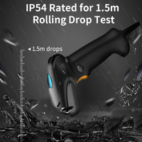 Escáner de Código de Barras Inalámbrico 2.4G Bluetooth de Modo Dual, Lector de Imágenes 2D, Sensor Global de 640x480, 90fps, Alta Visibilidad, Portátil