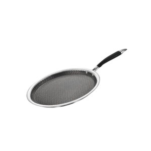Padella <span class=keywords><strong>per</strong></span> Crepes in Acciaio Inox con Rivestimento a Nido d'Ape, Padella Piatta <span class=keywords><strong>per</strong></span> Tortilla, Omelette e <span class=keywords><strong>Pizza</strong></span> - Product Image 1