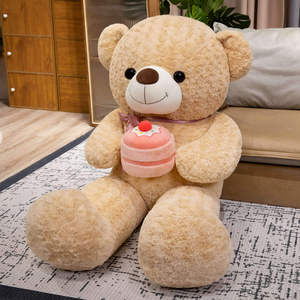 Peluche di grandi dimensioni <span class=keywords><strong>compleanno</strong></span> orsacchiotto di <span class=keywords><strong>compleanno</strong></span> orsacchiotto di peluche con bambola di torta morbido cappello di <span class=keywords><strong>compleanno</strong></span> imbottito <span class=keywords><strong>buon</strong></span> <span class=keywords><strong>compleanno</strong></span> orso peluche - Product Image 2