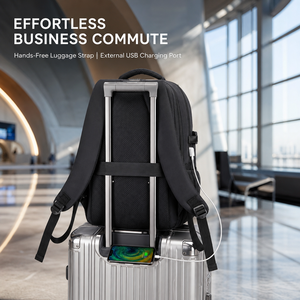 Zaino per Laptop 15.6 Pollici per Viaggi d'Affari, Ufficio, Università, Impermeabile con Manica per Trolley, Borsa Multicomparto per Uomo - Product Image 4