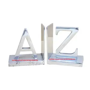 Thiết Kế Mới A Z Thiết Kế Bạc Tùy Chỉnh Kim Loại Bookends Để Bán Và Chất Lượng Cao Cho Văn Phòng Và Thư Viện