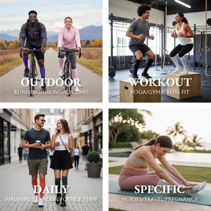 Chất Lượng Cao Đầu Gối Cao Nén Vớ Biểu Tượng Tùy Chỉnh 10-15mmhg Thoáng Khí Chạy Đi Bộ Đường Dài Phụ Nữ Người Đàn Ông Thể Thao Nén Vớ - Product Image 6