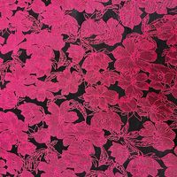 Tissu de créateur multicolore haut de gamme pour vêtements, style rétro automne-hiver, jacquard floral classique à texture tridimensionnelle
