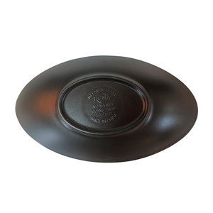 Assiette ovale en mélamine noire incassable pour salade, avec logo personnalisé, prix d'usine, pour restaurant - Product Image 4