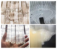 Lustre LED rectangulaire sur mesure en cristal haut de gamme pour hall d'hôtel, luminaire de plafond moderne pour plafonds hauts
