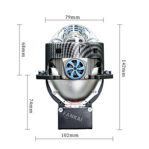 Faros LED para Automóvil de Alta Potencia FANKAI de 3 Pulgadas, Modificados, con Doble Ventilador de Cobre P3, Lente Láser Triple Directa, Tecnología Bi-xenón - Product Image 1