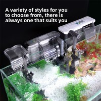 Filtre à dos carré en plastique RESUN pour aquarium - Filtration en 3 étapes - Pompe à eau écologique - Petits aquariums pour poissons et tortues - Ultra silencieux