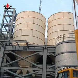 1000 ton bubuk silo fly ash semen penyimpanan silo dengan Aksesori