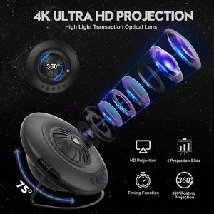Lámpara LED de Proyección de Estrellas con Forma de Platillo Volador 13 en 1, Colores RGB Giratorios, Recargable por USB, Decoración de Techo para Habitación Infantil, Regalo - Product Image 2