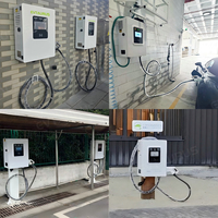 Chargeur mural rapide pour véhicules électriques DC 20kW 30KW 40KW 60KW à double prise, compatible CCS GBT Chademo, garantie 2 ans