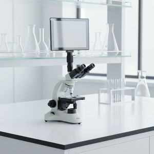 Microscopio Biológico de Laboratorio Phenix PH50-3A43L-A de Alta Calidad para Estudiantes con Pantalla LCD y Ocular Tipo Mariposa - Product Image 1