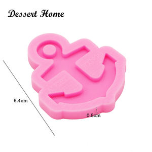 DY0263 מבריק מיני מספריים Keychain סיליקון עוגן עובש, שוקולד יצק סוכר קרפט תבניות DIY עוגת - Product Image 4