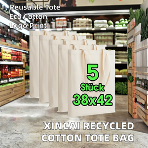 Sac fourre-tout personnalisé en toile 100 % coton, réutilisable, écologique, pour courses, plage, livres, avec longues poignées, grand format XXL - Product Image 5