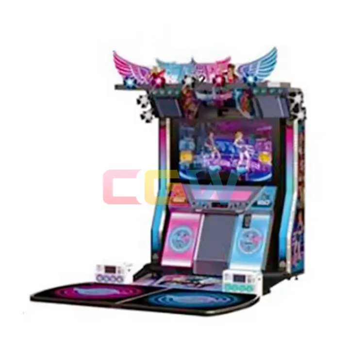 CGW Arcade Tanzfläche Arcade Kinder-Spiel Münzbetriebene Spiele Arcade interaktive Led Tanzfläche für Kinder Spiele für Erwachsene Tanzen