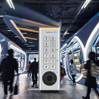 Système de contrôle d'accès WiFi Bluetooth 13,56 MHz RFID avec stockage cloud, application intelligente, affichage LED étanche, clavier métallique biométrique