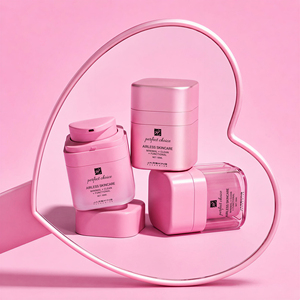 Envase Cuadrado Rosa Mate Personalizado, Frasco Airless de 30/50g para Crema Cosmética - Product Image 1