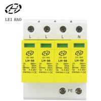 Protector Contra Sobretensiones SPD T2 Personalizado LEIHAO Yueqing, Trifásico, 30KA 60KA 385V AC, Protección Contra Rayos para Sistemas Solares