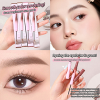 Pensil Alis 2 in 1 Ujung Ganda dengan Gel Alis Berwarna, Tahan Air, Anti Luntur, Riasan Alis Natural, Grosir MOQ Rendah, Custom