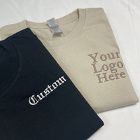 Camiseta Personalizada Bordada 100% Algodón, Corte Holgado, Tejido de Punto 280g, Diseño 3D, Logotipo de Empresa, Diseño en Blanco, Unisex