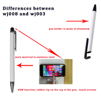 Écrans de téléphone tactile à stylo en métal à impression personnalisée avec stylet rétractable