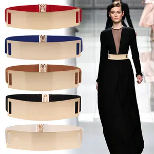 Designer Belts For Woman Metal Gold Waistband Band Elastic Ladies Decorative Girdle Waist Belts Dress Belt Women Luxury