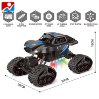 Voiture télécommandée 1:14 7 canaux tout-terrain pour enfants, véhicule RC 4x4 haute vitesse, prête à l'emploi avec câble USB