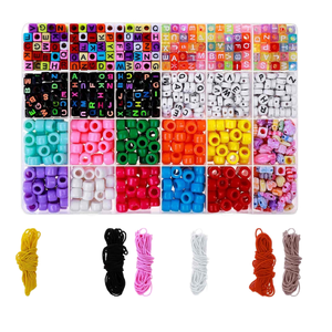 <span class=keywords><strong>Kit</strong></span> de fabrication de bracelets en céramique de vente chaude perles de charme de lettre chaîne élastique pour la création de bijoux et de bracelets - Product Image 2