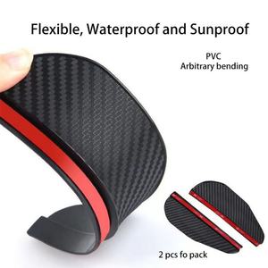 Protector de Lluvia para Espejo Retrovisor de Coche, Impermeable, con Textura de Fibra de Carbono, Flexible y Fluorescente - Product Image 4