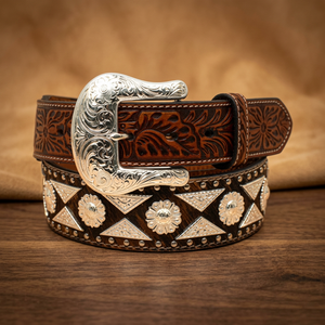 Ceintures en cuir européennes sculptées à la main, design carré en acier, en cuir de vachette, imperméables, vintage, motif serpent, écologiques, robustes et solides - Product Image 1