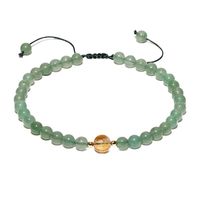 Bracelet de cheville personnalisable en perles de verre vertes style bohème vintage, cordon noir réglable avec nœud coulissant, bijou unisexe pour fêtes estivales