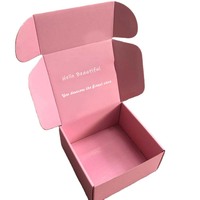 Cajas de Envío Personalizadas, Cajas de Cartón Corrugado Pequeñas de Color Rosa, Cajas de Embalaje para Envíos con Logotipo Personalizado