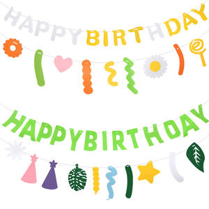 Guirnalda de Cumpleaños con Diseño de Margaritas, Decoración Floral para Fiestas Infantiles - Product Image 1