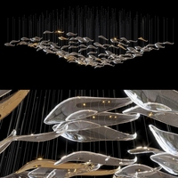 Lampe de table en sable personnalisée pour le service commercial, lustre pour hall d'hôtel, décoration de comptoir de restauration, éclairage de projet avec pendentif en forme de poisson