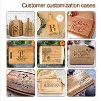 Ensemble de planches à découper en bois d'acacia de qualité supérieure, planches à découper en bois de formes variées avec poignée pour la cuisine, la charcuterie, le fromage, les fruits