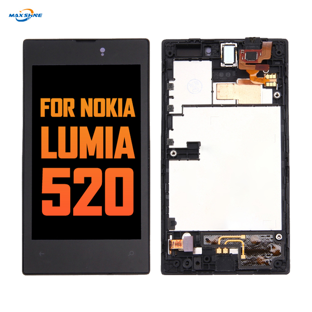 Mobile Phone LCDs for Mobile Phone Nokia Lumia 520 100% Testing One by One Incell Screen Assembly Display Replacements