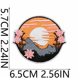 Iron on Embroidery Sun Glass <b>rainbow</b> butterfly Flower Tulip Patch for Decoration Gift - Product Image 3