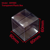 Boîtes carrées en PET transparent recyclables 60*60*60mm 0,35mm d'épaisseur Boîtes de présentation protectrices pour jouets, cadeaux, objets de collection