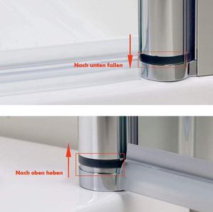 Porte de <span class=keywords><strong>douche</strong></span> rectangulaire sans cadre de luxe avec charnières, <span class=keywords><strong>en</strong></span> verre clair, pour salle de bain - Product Image 2