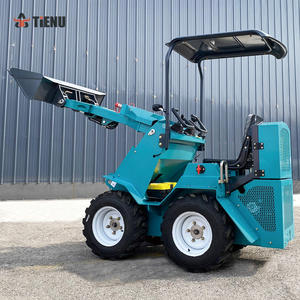 Hochwertiger 1,2-Tonnen-Kompaktlader Kleiner Radlader Baggerlader mit Funktionen für Bau und Landschaftsgestaltung Motorantrieb - Product Image 3